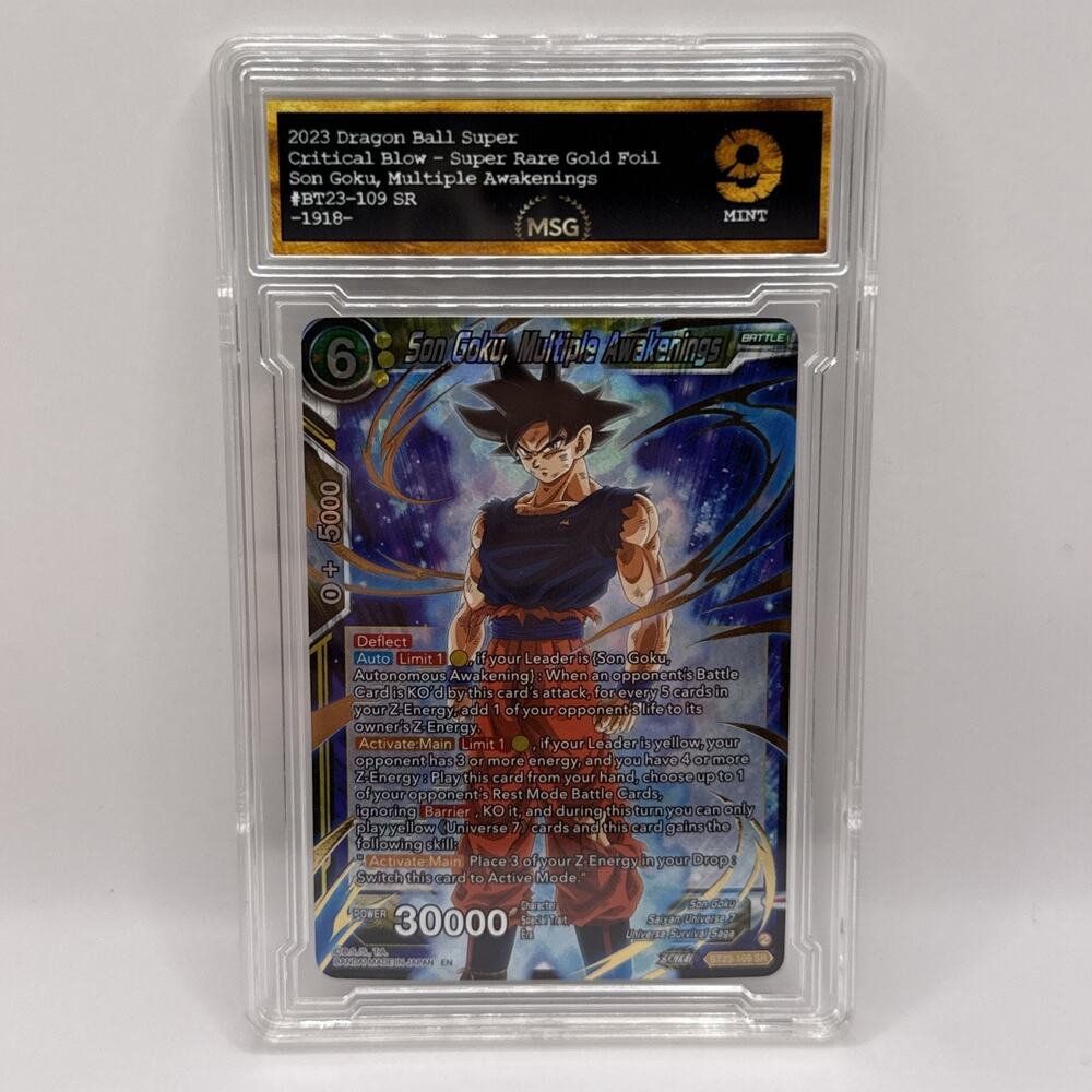 2023 Dragon Ball Super Perfect Combination Son Goku, Multiple Awakenings Graded